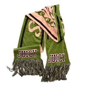 Juicy Couture Green and Pink Scarf